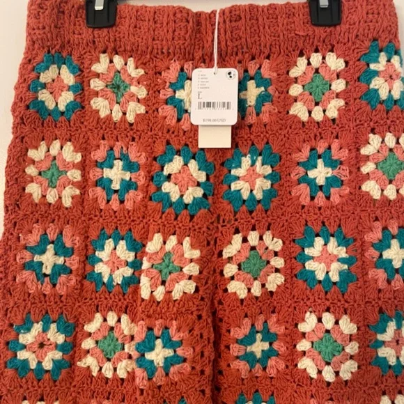 Free People FLOOK Claire Crochet Leggings Size Large - Picture 4 of 5